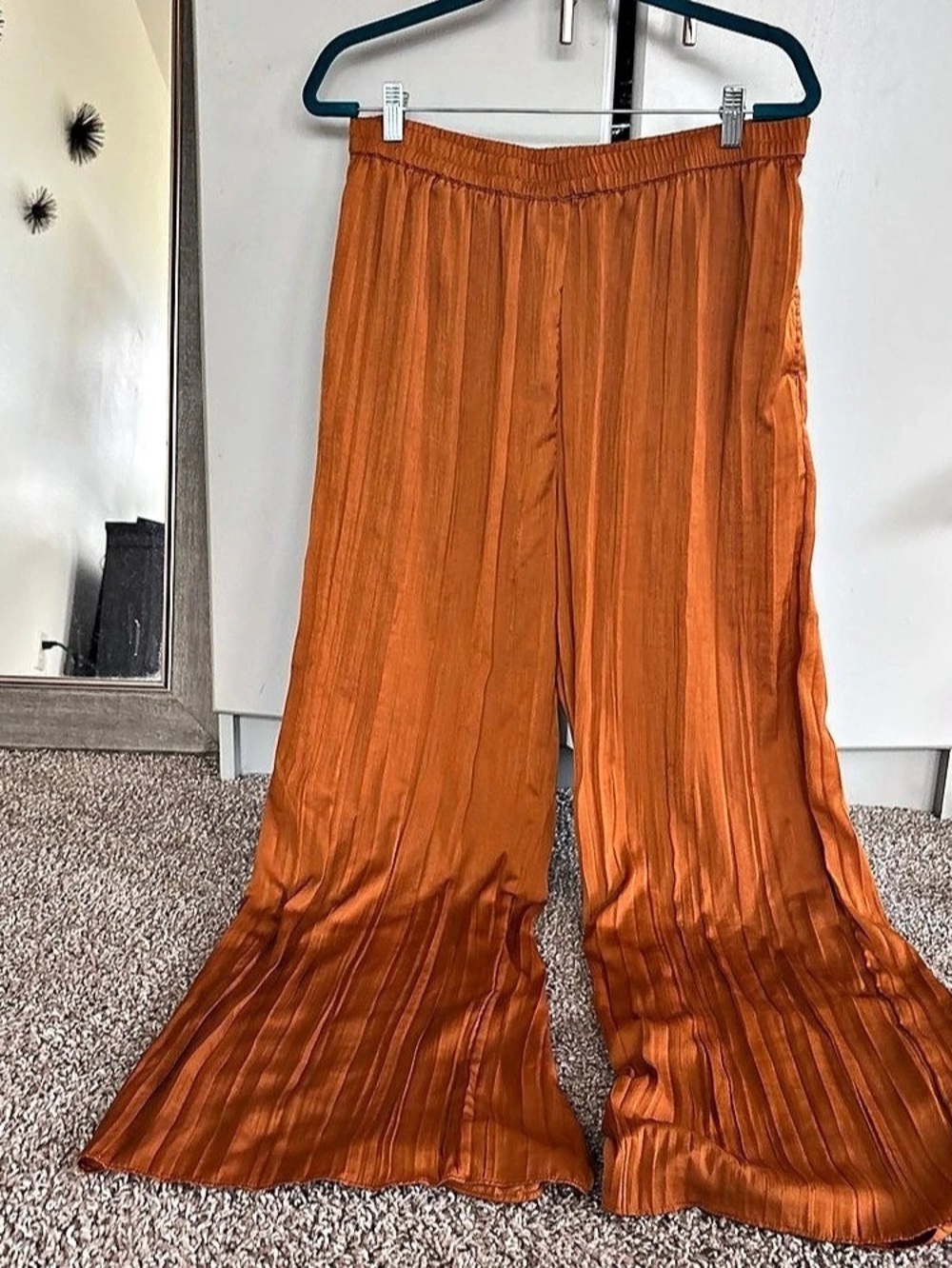 Modern Work Wide Leg Pants in Orange Size Large